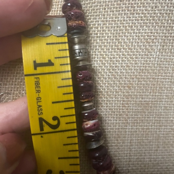 #2 Native American purple spiny oyster and sterling silver necklace - Picture 10 of 10